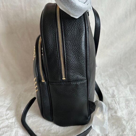 NWT! RARAE! MK Michael Kors Abbey Studded Backpack In Black Leather Golden Studs